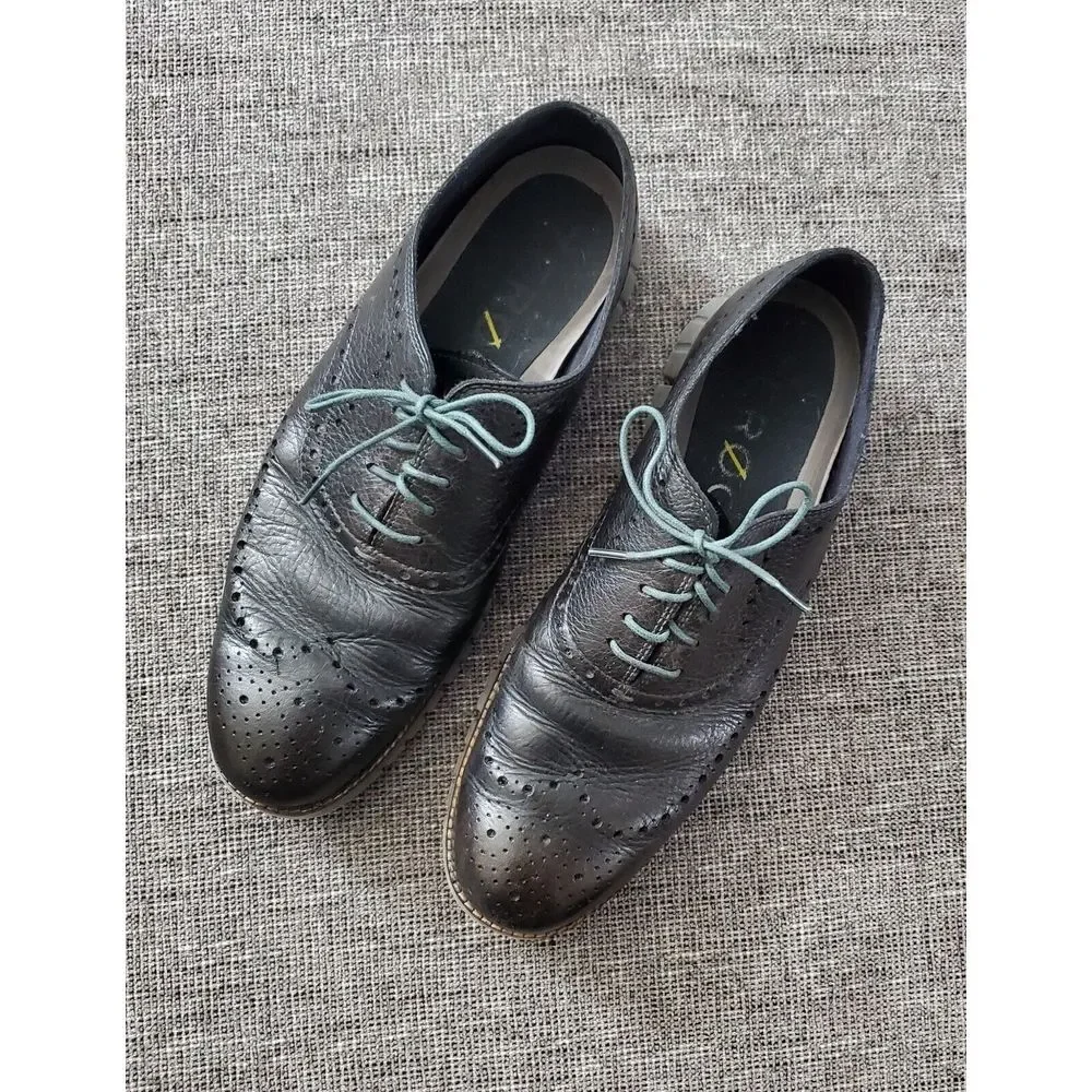 Cole Haan Zerogrand Mens Wingtip Oxford Black/Gray Dress Shoes C25005‎ Size 9.5M